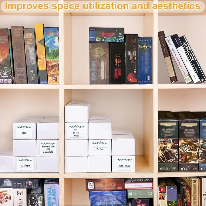 Trading Card Storage Box, 16 Pack Cardboard Card Organizer for Sports, Baseball, MTG & Game Cards – Horizontal Trading Card Storage Holds 12,000+ Cards