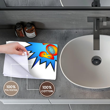3D Rose TWL_238614_1 Superhero Fight Comic Boff Towel, 15" x 22"