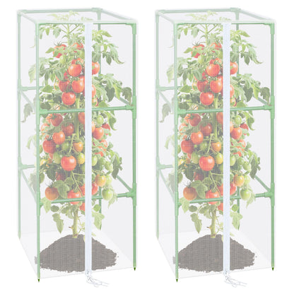ZeeDix 43.3" x 16.1" Garden Bird Netting for Square Tomato Cage, 2 Pack Garden Mesh Barrier, Plant Covers Protect Tomatoes, Vegetables, Blueberry Bush from Birds & Pests