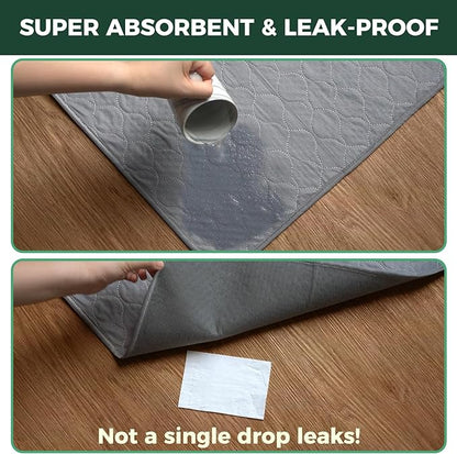 FXW Washable Pee Pads for Dogs, Puppy Pads with Super Absorbent, Specifically Designed for 24inch Cages, 17" x 23" Rectangle, Gray, 4 Packs
