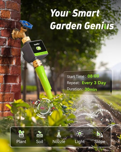 RAINPOINT WiFi Water Hose Timer with Brass Inlet&Outlet, Smart Sprinkler Timer for Watering with Gateway, WiFi Watering System for Garden, Automatic Irrigation System for Lawns and Yard