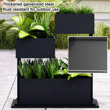 YJEUZCD Metal Large Planter Box, Outdoor Indoor Tall Long Flower Box Partition, Commercial Patio Porch Garden Partition Divider(80x80cm/31.4x31.4in)