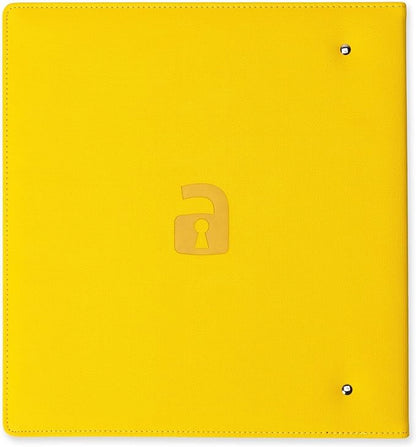 Vault X Large Ring Binder, 900 Cards, fits 9 Pocket Pages, Exo-Tec Material, 3 D-Ring Folder, for Trading Cards (Yellow)