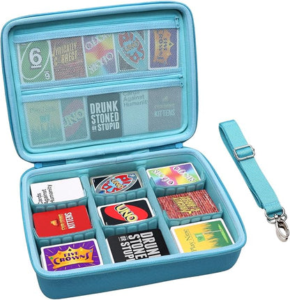 XANAD Card Game Case Fits 3000+ Cards, Fits for Baseball Sports playing card/UNO/playing card Against Humanity Card Game and All Other Card Games Expansions (Sky Blue)