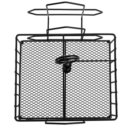 ZOOFOX Metal Napkin Holder with Salt and Pepper Shakers, 2-in-1 Condiment Holder for Table, 4 Compartment Restaurant Wrought Iron Condiment Rack for Party, Camping, Picnic
