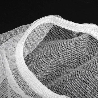 Fdit Bird Cage Cover, 2PCS Bird Cage Cover Birdcage Polyester Mesh Cover Seed Catcher Universal Parrots Cage Accessories(White)