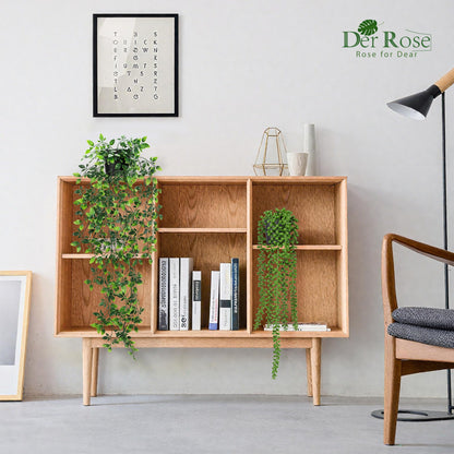 Der Rose 6Pcs Fake Hanging Plants Artificial Vines Faux Hanging Plants Indoor for Bathroom Kitchen Wall Bookshelf Outdoor Decor