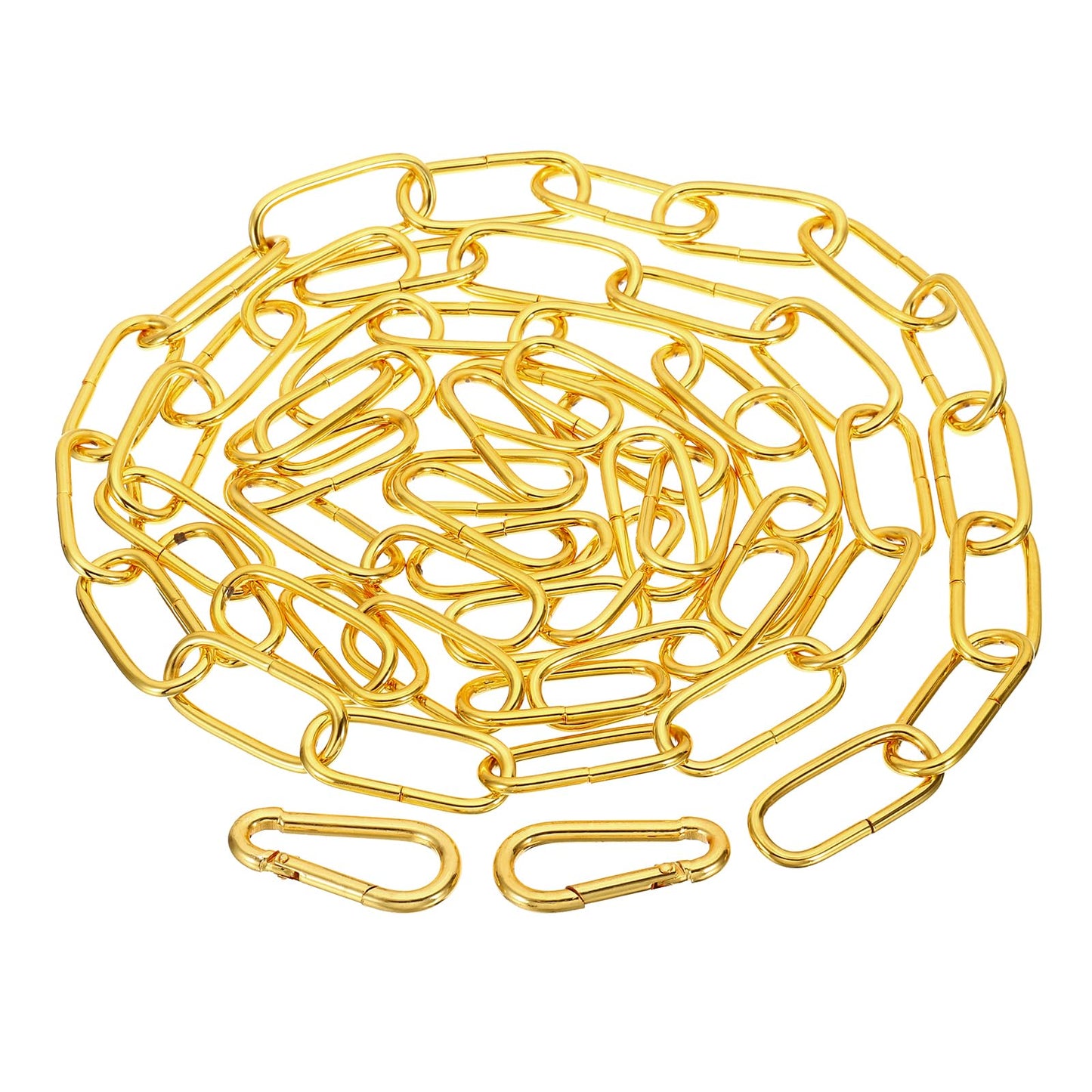 PATIKIL 6 Feet Gold Finish Lighting Hanging Chain, Metal Looping Chain for Hanging Plant Pendant Chandelier Light Fixture