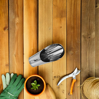 SHINYPASING 3pcs Stainless Steel Soil Scoop Set Bucket Shovel for Bonsai and Succulent Planting Gardening Hand Tools with Small, Medium, Large Cups for Potting and Transplanting