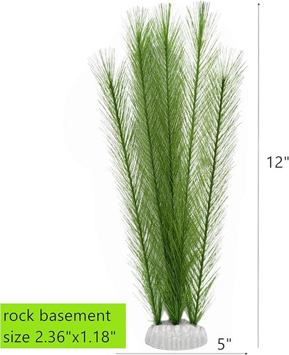 M2cbridge Plastic Fish Tank Plants Soft Silk Water Grass Reptile for Terrarium Simulate Plants and Aquarium Landscape(2pcs,12")