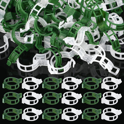 Vesici 1200 Pcs Plant Support Clips Tomato Vine Clips Grape Vine Garden Clips for Climbing Trellis Flower Crop Orchid Vegetable to Grow Upright and Make Healthier, Green and White