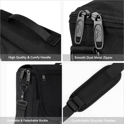 MATEIN Messenger Bag for Men, Briefcases Lightweight Men's Laptop Bag 15.6 inch Water Resistant Crossbody School Satchel Bags Computer Work Office Bag with Shoulder Strap, Black