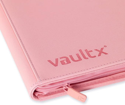 Vault X 9 Pocket Zip Binder, 360 Cards, Exo-Tec Material, 20 Side-Loading Pages (Pink)