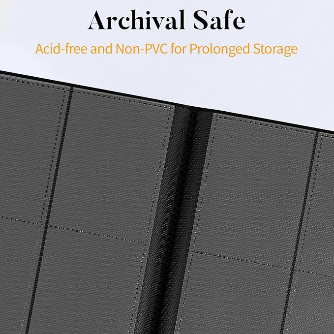 Heavy Duty Card Binder, Fabmaker 9 Pocket Trading Card Binder Holds 360 Cards, Sleek Side-Loading Card Album, Sturdy Card Collection Folder for Game Cards, Sport Cards, Pink