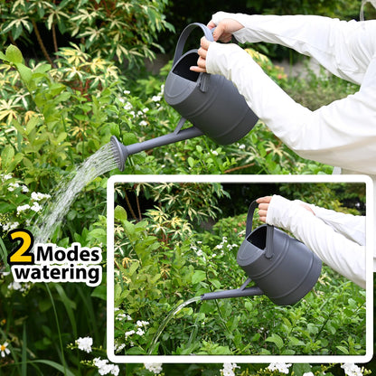 1 Gallon Watering Can for Plants, Watering Cans for Indoor&Outdoor Gardening, Water Can with Ergonomic Movable Handle (Dark Grey)