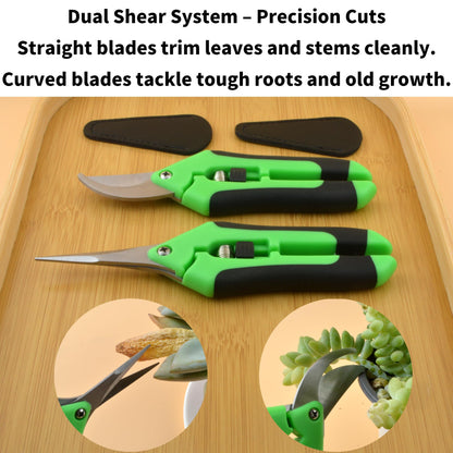 14-Piece Succulent Tool Set with Pruning Shears, Houseplant Repotting Mat & Transplanting Tools for Indoor Care, Miniature Fairy Gardening, Bonsai Cactus Potting - Mini Shovel, Hand Tools Kit with Bag