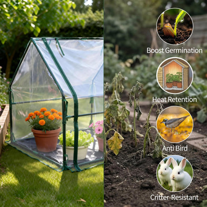 PROWORX Mini Greenhouse 36"x36"x42" Plant Cover Tent Seed Starting Waterproof Floor Mat Small Plant Tent for Use on Patio Balcony Porch & Indoors/Outdoors