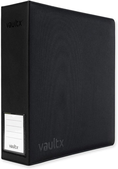 Vault X Large Ring Binder, 900 Cards, fits 9 Pocket Pages, Exo-Tec Material, 3 D-Ring Folder, for Trading Cards (Black/Green)