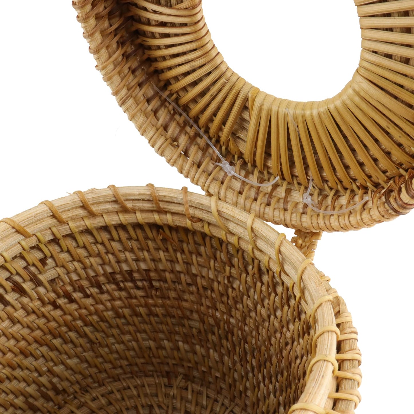 Risbay 1PCS Rattan Round Tissue Box Cover Tissue Box Holder Decorative Woven Facial Tissue Holder