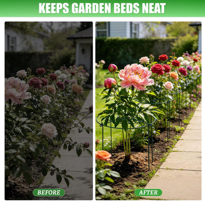 Peony Cages and Supports 8 Pack, 11.5 x 20 Inch Heavy Duty Plant Support Cage Set for Peonies, Roses & Tomatoes – Garden Stakes & Plant Cages for Outdoor Plants (8 Pack, 11.5 x 20 Inch)