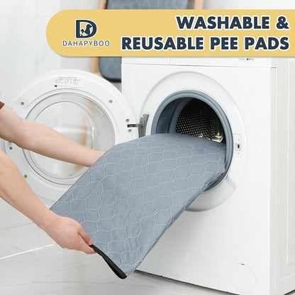 DAHAPYBOO Extra Large Washable Pee Pads for Dogs 65x48,4 Pack | Reusable Puppy Pads for Dogs Non-Slip Waterproof Pet Training Pads for Crate, Playpen, Bed, Sofa,Whelping Box, Potty Training