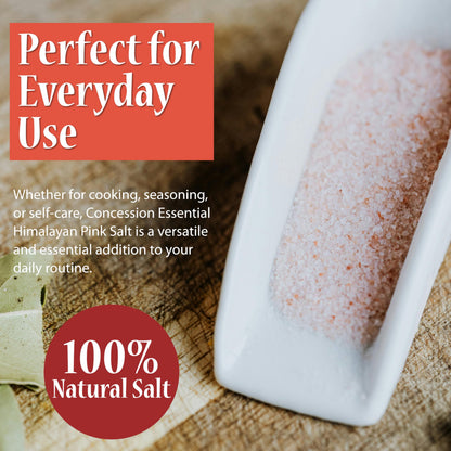 Concession Essentials- Himalayan Fine Grain Pink Salt (1lb) Includes a 3" Wooden Scoop