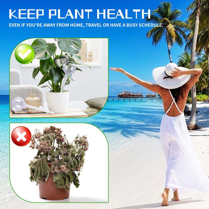 10 Pcs Plant Watering Globes,Clear Small Self-Watering Globes for Indoor&Outdoor Plants,Automatic Plant Waterer Bulbs for Daily Use,Plant Watering Devices,Garden Waterer for Flower,Vacation Plant Care