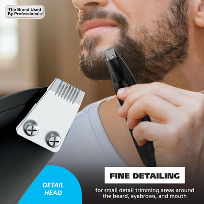 Wahl Groomsman Rechargeable Precision Trimmer for Hygienic Grooming with Rinsable, Interchangeable Heads for Eyebrows, Neckline, Nose, Ears, & Other Detailing - Model 3023284