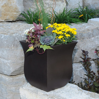Mayne 5873-ES Polyethylene Planter, Espresso 16x16