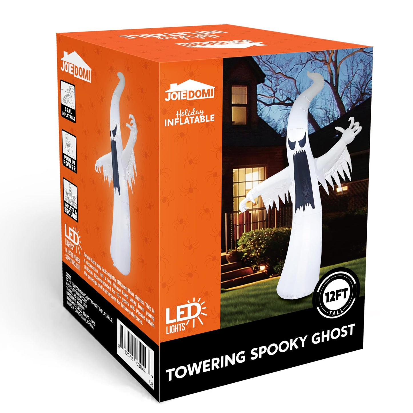 Joiedomi 12 FT Halloween Inflatables Outdoor Decorations, Scary Ghost Halloween Decor, Inflatable Ghost Blow Ups for Yard with LEDs for Outside Yard Decorations
