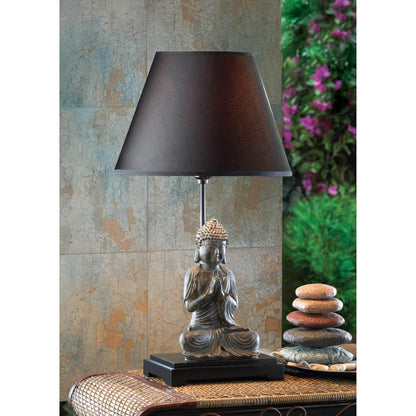 Zingz & Thingz Decorative LED Table Lamp with Shade, 12.5x12.5x24, Buddha