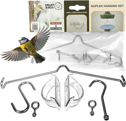 SWISSINNO Duplex Connector – Vertical Link for Hanging Bird Feeders – Space-Saving Garden Accessory in Durable Steainles Steel Compatible with Lucerne & Davos Smart Birds