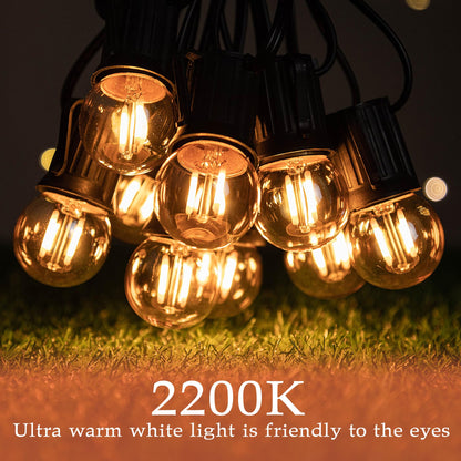 Grensk G40 Low Watt Light Bulb Edison LED Bulb Mini Globe Light Bulbs 1W Equivalent to 10Watt Incandescent E26 Screw Base Led Bulbs Ultra Warm White 2200K, Non Dimmable (G40g-2pack)
