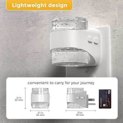 L LOHAS LED Night Light, 3CCT Bubble Night Lights Plug into Wall,4 Pack 3000K/4000k/5000K Adjustable Night Light,Dimmable Nightlights with Dusk to Dawn Sensor for Rooms Bathroom Hallway