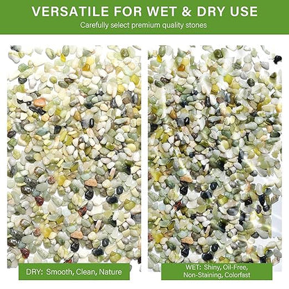 NUPICK 3 lbs Pebbles for Indoor Plants, 1/5 Inch Pea Gravel for Fish Tank, Polished Decorative Rocks for Succulent, Natural River Stones for Vases, Cactus, Landscaping, Bird Bath, Aquarium, Jade