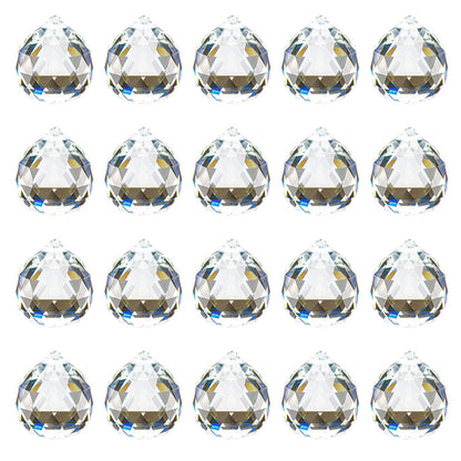 Yesland 20 Pack Upgraded Crystal Ball Prism 40mm / 1.57 Inch Decorative Ball - Suncatcher Rainbow Pendants Maker - Perfect for Chandelier Window & Wedding Decoration
