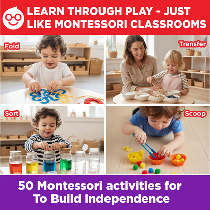 Doctor Jupiter My First Box of Montessori Learning for Toddlers 1+ Year Olds | Montessori Toys, Birthday Gift for 1 2 3 Year Old Boys & Girls | Learning & Educational Activities for 1+ Year Old