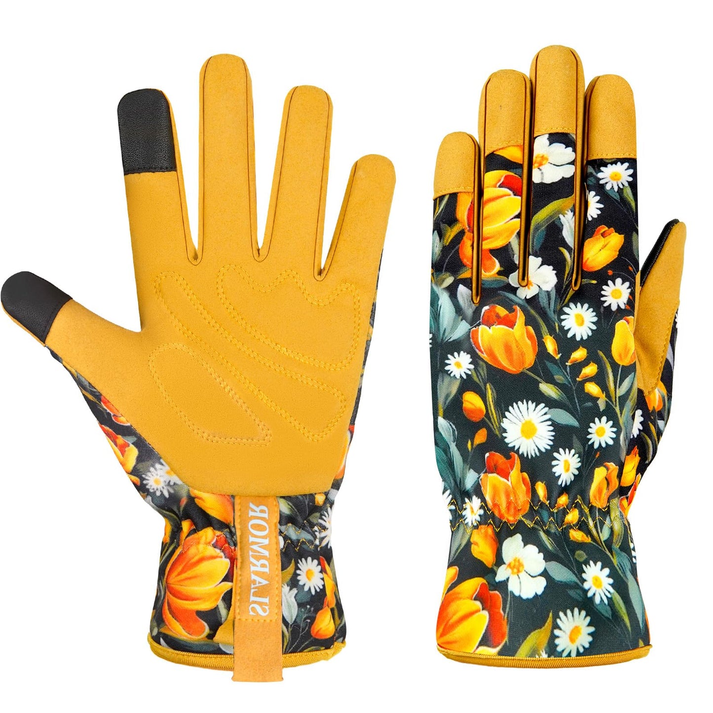 SLARMOR Gardening-Gloves for Women - Thorn-Proof Work-Gloves with Touch Screen for Weeding, Digging, Planting, Pruning Yard Gloves，Well-Designed Gardening Gifts for Women Gardeners-Small