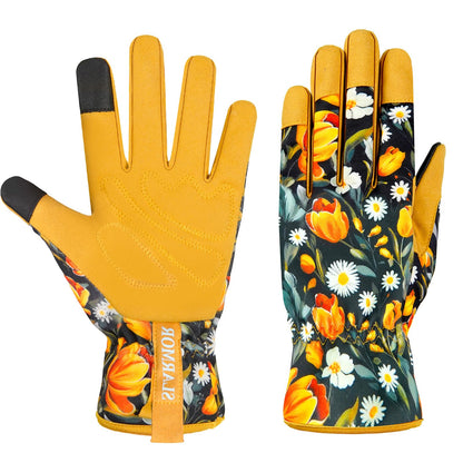SLARMOR Gardening-Gloves for Women - Thorn-Proof Work-Gloves with Touch Screen for Weeding, Digging, Planting, Pruning Yard Gloves，Well-Designed Gardening Gifts for Women Gardeners-Small