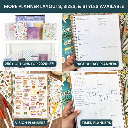 bloom daily planners 2026-2027 Planner - Academic Year (July 2026 - July 2027) Monthly & Weekly Soft Cover Planner for Women - 13 Month Calendar Agenda Book with Stickers - 5.5" x 8.25" - Checkered