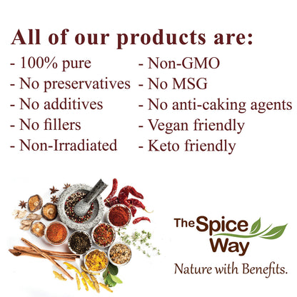 The Spice Way - Pure 100% Sumac, No Salt, no GMO, no Irradiation, Spice Seasoning Powder 2 oz (resealable bag) (Sumak)