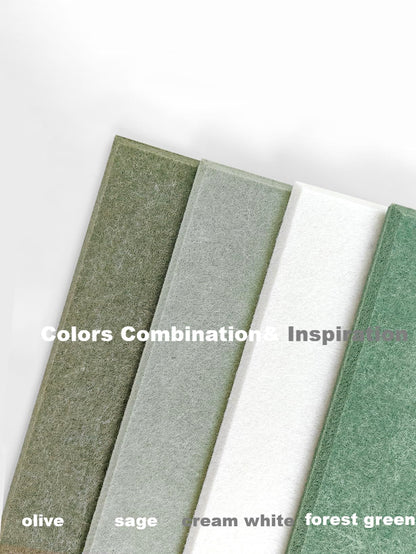 DECORITA Green Bulletin Board | Large Cork Boards Alternative for Walls | Felt Cork Board for Office, Home & Classroom | Green Office Classroom Supplies | Felt Wall Tiles (12-Pack) | Forest Green