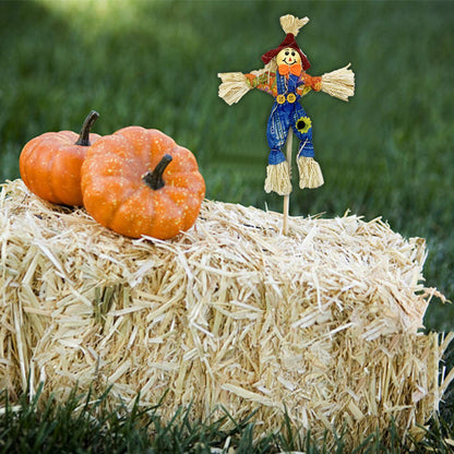EBaokuup 10 PCS Halloween Scarecrow Decorations - 11.8 Inch Fall Harvest Scarecrow for Autumn, Halloween, Garden, Yard Decoration