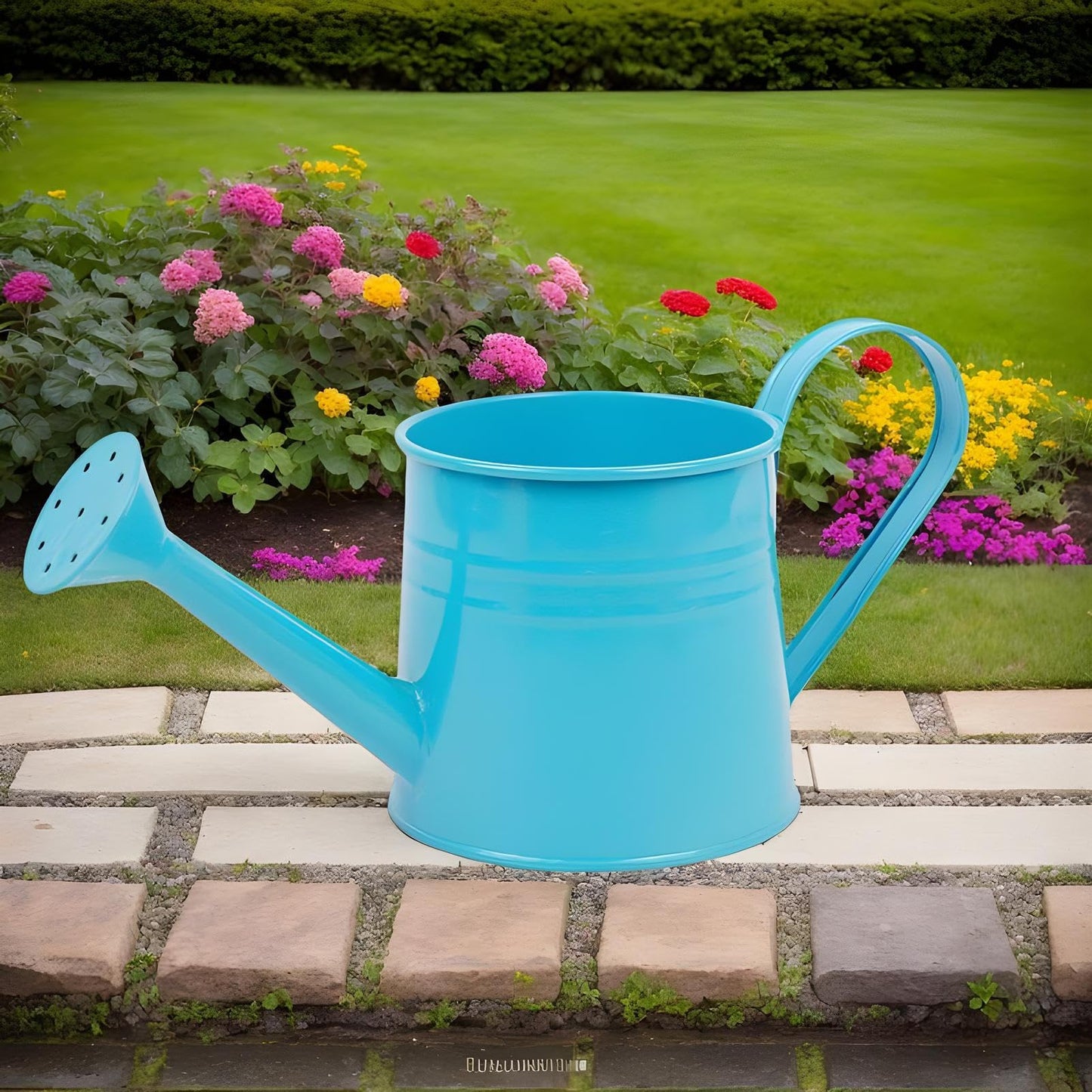 Metal Watering Can 1L Garden Plant Watering Cans with Long Spout Metal Sprinkling Can Flower Plant Gardening Arrangement Bucket for Outdoor and Indoor