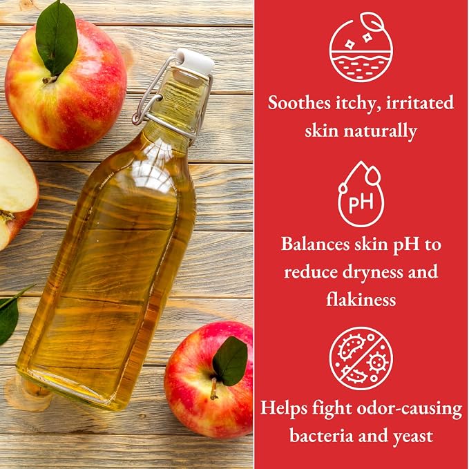 Apple Cider Vinegar Pet Shampoo 16 oz. for Dogs & Cats | Paraben-Free | Biodegradable and Non-Toxic | Made in The USA