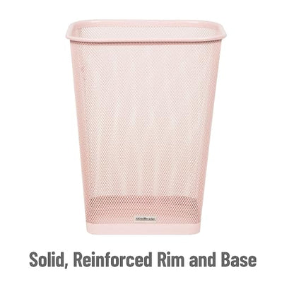Mind Reader Mesh Trash Can, Pink, 5 Gallon, Set of 2 | Mesh Design