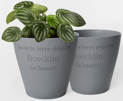 WDoptFY Modern Sleek Indoor Outdoor Pots for Artificial Flowers, Plant Pot for Fake/Faux Flowers, Versatile Decorative Desktop Vessel/Cachepot/Bin, Planter Vase, 1-PC, No Drainage Hole (Drillable)