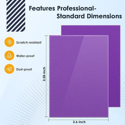 500 Pcs Card Sleeves for Trading Card, Matte Card Sleeves Deck Card Protectors Compatible with Baseball Cards, Sports Cards, Game Cards (Purple)