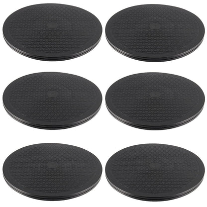 MUKLEI 6 Pack 12 Inch Lazy Susan Turntable Organizer, Heavy Duty Rotating Swivel Stand, Single Sided 360 ° Turntable with Steel Ball Bearings for Laptops TV Computer Monitor