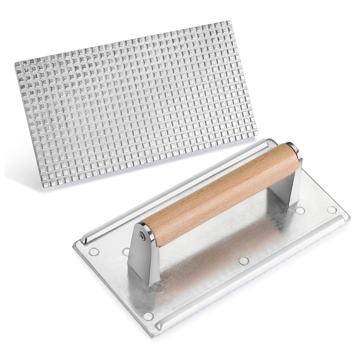 New Star Food Service 36411 Commercial Grade Aluminum Steak Weight/Bacon Press, 8.25 by 4.25-Inch